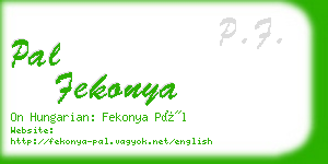 pal fekonya business card